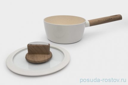 Ковш 16 см с крышкой антипригарное покрытие молочный 1,2 л &quot;Palisander&quot; / 374693