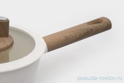 Ковш 16 см с крышкой антипригарное покрытие молочный 1,2 л &quot;Palisander&quot; / 374693