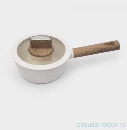 Ковш 16 см с крышкой антипригарное покрытие молочный 1,2 л &quot;Palisander&quot; / 374693