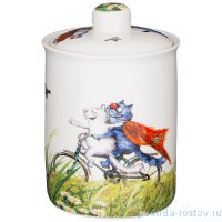 Банка для сыпучих продуктов 14,5 х 10,5 см 750 мл &quot;Синие коты /Русское поле&quot; / 250819