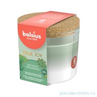 Свеча ароматическая 6,6 х 8,3 см с пробкой &quot;Свежесть ботанического сада /Bolsius&quot; (21 ч) / 278299