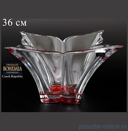 Ваза для фруктов 36 см &quot;Флораль /Красное дно&quot; / 080394