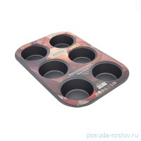 Форма для выпечки 26,8 х 18 х 2,8 см на 6 кексов &quot;Bakery&quot; / 289579