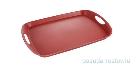 Поднос 44 x 30 см прямоугольный с ручками малиновый &quot;FANCY HOME&quot;  / 157160