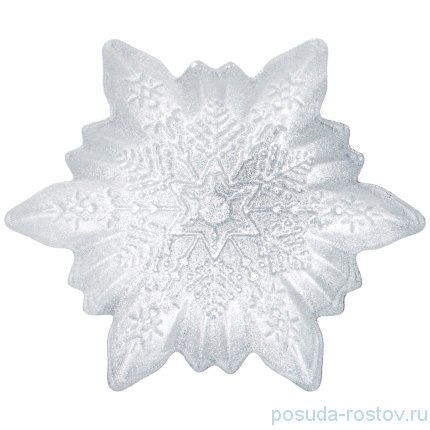 Блюдо 17 см Снежинка &quot;Snow cristal silver&quot; / 262806
