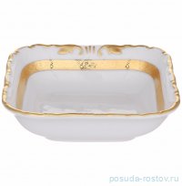 Салатник 13 см квадратный &quot;Офелия /Золотая лента&quot; / 307707