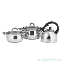 Набор посуды 3 предмета (кастрюли 2,7 л, 4,7 л + чайник 2,5 л) &quot;Bell /Lara&quot;  / 283545