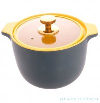 Кастрюля 26,5 х 22 х 16 см с крышкой 3,5 л синяя &quot;Flameproof&quot; / 290737