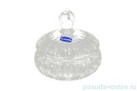 Вазочка 15 см с крышкой &quot;Glasspo /Хрусталь резной&quot; / 104243