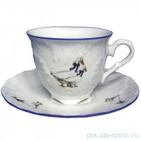 Кофейная пара 170 мл 1 шт &quot;Рококо /Гуси&quot; (блюдце 12,5 см) / 109891