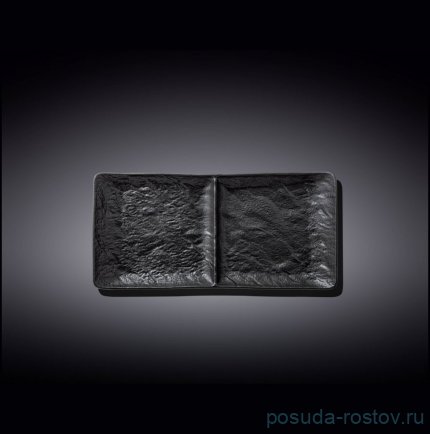 Блюдо 27 х 13 см прямоугольное 2-х секционное &quot;Slatestone&quot; / 261352