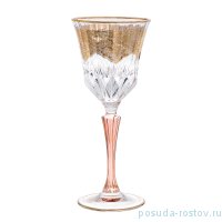 Бокалы для белого вина 220 мл 6 шт &quot;Timon /Адажио /Розовые с золотом&quot; / 148400