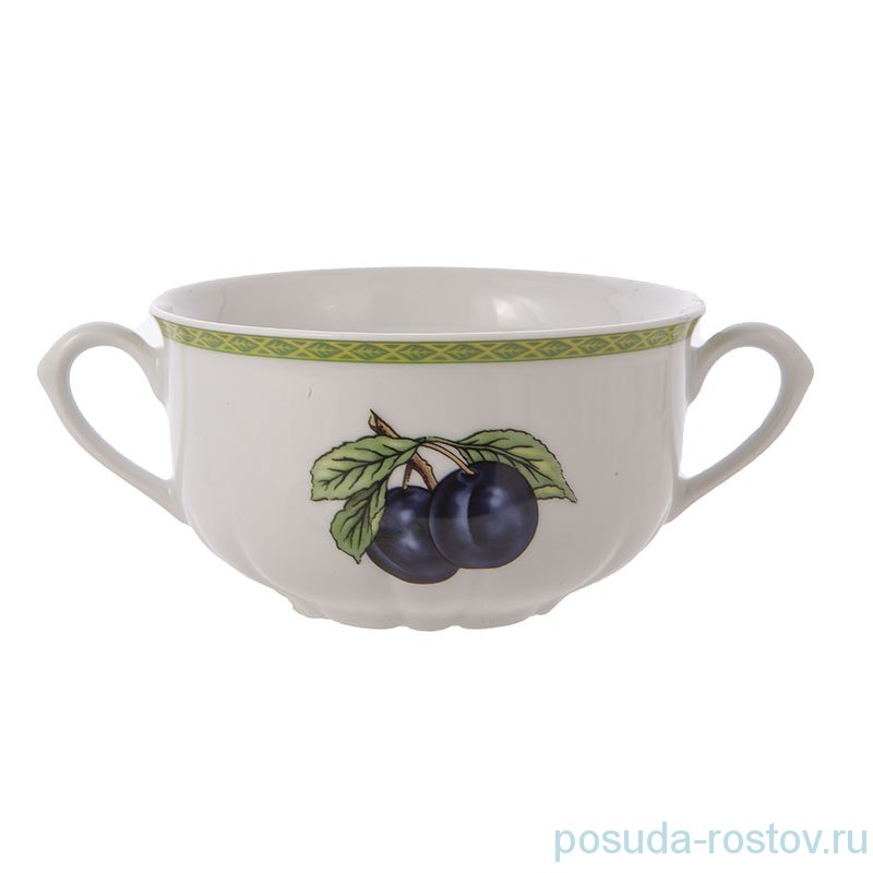 Бульонница 365 мл с ручками "Роза /Слива" / 171613