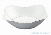 Салатник 14 см квадратный &quot;Рококо /Две линии золото&quot; / 034763