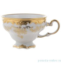 Чайная пара 210 мл 1 шт &quot;Кастэл /Золотой цветочный узор&quot; / 097417
