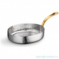 Сковородка 18 x 14 x 4.5 см овальная мини с одной ручкой для подачи &quot;Hammered&quot; / 370420