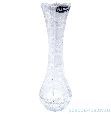 Ваза для цветов 23 см &quot;Glasspo /Хрусталь резной&quot; / 064476
