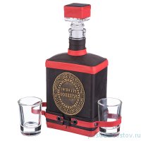 Набор для водки 3 предмета (графин 500 мл + 2 стопки по 30 мл) &quot;Господам офицерам&quot; / 190032