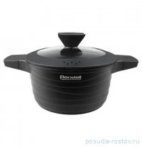 Кастрюля 24 см со стеклянной крышкой 4,7 л чёрная &quot;Walzer&quot; / 275978