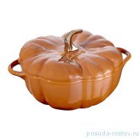 Кокот 5,2 л /28 см с крышкой &quot;Тыква /Корица&quot; золотая ручка / 207271