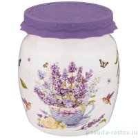 Банка для меда/варенья 1 л с силиконовой крышкой &quot;лаванда&quot; / 235787