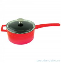 Сотейник 16 см с крышкой литой чугунный &quot;LAVA /RED&quot; / 321441