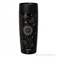 Термокружка agness supernova black 360мл / 364265