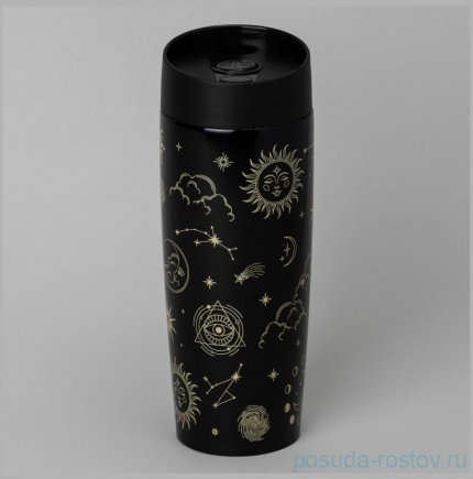 Термокружка agness supernova black 360мл / 364265