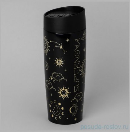 Термокружка agness supernova black 360мл / 364265