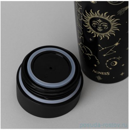 Термокружка agness supernova black 360мл / 364265