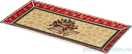 Блюдо 37 х 18 см прямоугольное &quot;christmas collection /колокольчики&quot; / 192340