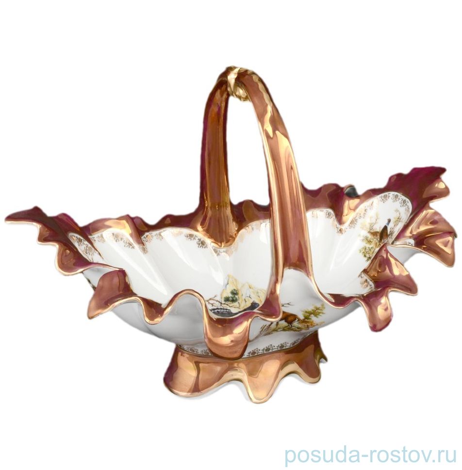 Корзинка 45 см "Корона /Охота красная" / 042460