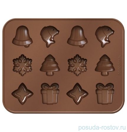 Формочки для шоколада 18 х 14 см рождественские мотивы  &quot;Tescoma /DELÍCIA SILICONE&quot; / 142568