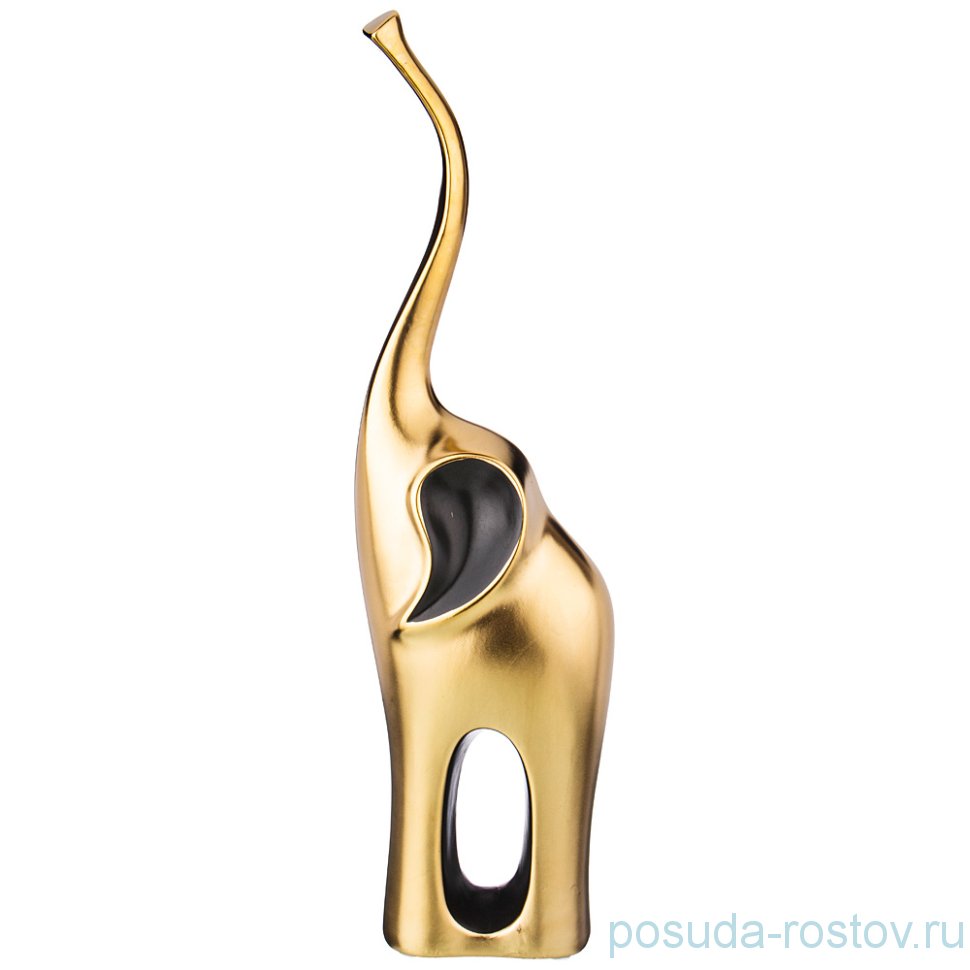 Статуэтка 17,5 х 10,5 х 60 см "Слон /Black and Gold" / 215413