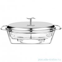 Мармит 2 отсека 2,6 л овальный silver Agness / 336647