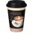 Кружка 390 мл с силиконовой крышкой и ободком чёрная &quot;Coffemania&quot; / 279664