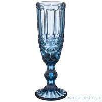 Бокалы для шампанского 150 мл голубые &quot;Серпентина /Muza color&quot; (6шт.) / 252110