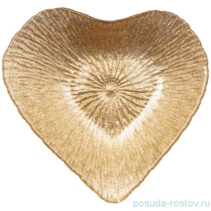 Блюдо 16 х 15 х 3 см Сердце &quot;Gold shiny /Heart&quot; / 226073