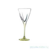 Бокал для белого вина 210 мл 1 шт &quot;Фьюжн /разноцветные ножки&quot; (зеленый) / 149537