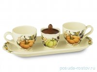 Чайный набор на 2 персоны 5 предметов &quot;Artigianato ceramico /Тыква&quot; / 149466