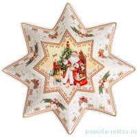 Блюдо 17 х 4 см Звезда &quot;С Новым годом! /Дед Мороз&quot; / 254430