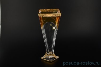 Ваза для цветов 28 см н/н &quot;Квадро /Амбер с золотом&quot; / 099965