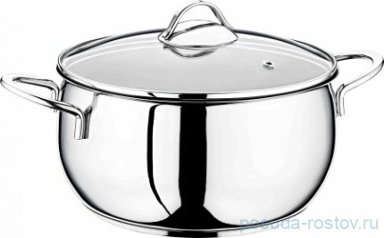 Кастрюля 24 х 14 см со стеклянной крышкой 6,2 л &quot;SINGLE COOKWARE&quot; / 284274