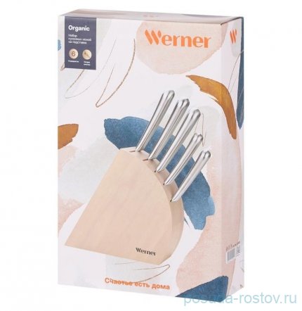 Набор кухонных ножей 6 предметов на подставке &quot;Organic /Werner&quot; / 359801