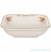 Салатник 13 см квадратный &quot;Аляска /Золотые розочки /СК&quot; / 313586