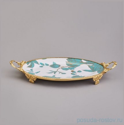 Блюдо 37 х 21 х 5 см овальное с ручками н/н / 368906