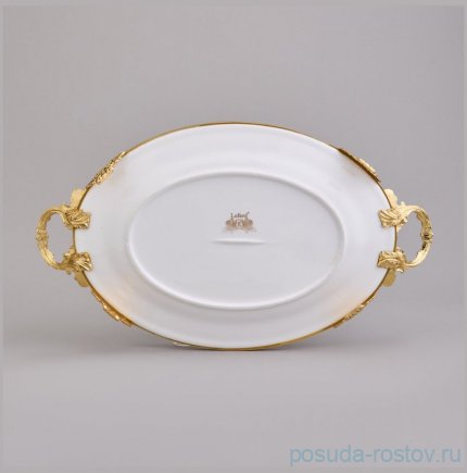 Блюдо 37 х 21 х 5 см овальное с ручками н/н / 368906