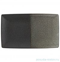 Блюдо 27,5 х 16 см прямоугольное черно-серое в крапинку &quot;Umi&quot; / 369066