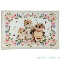 Доска разделочная 20 х 30 х 0,4 см &quot;Винтаж /Совушки&quot; / 224886