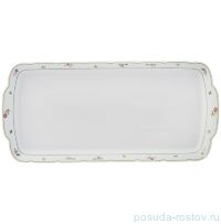 Поднос 36 см прямоугольный &quot;Менуэт /Роза /зеленая отводка&quot; / 159279
